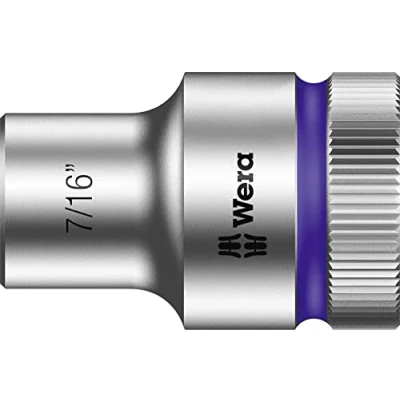 Imagen de WERA 05003619001 8790 HMC Zyklop Nuss 7/16&quot; Llave de vaso con arrastre 1/2&quot;