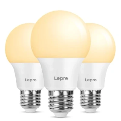 Imagen de Lepro Bombilla LED E27, Luz Cálida 2700K 8.5W, 806lm, Equivalente a 60 W Convencional, E27 Cálido, Ahorro de energía, Casquillo Gordo Pack 3