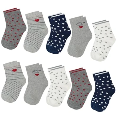 Imagen de L&amp;K II 10 pare de Calcetines algodón para niñas y Niños Bonitos Deportivos Coloridos 2887 27 30