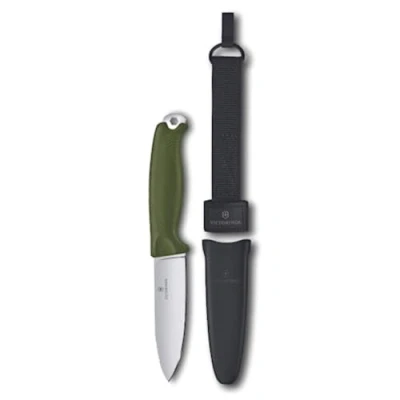 Imagen de VICTORINOX navaja suiza de bolsillo Venture, 5 funciones, Hecha en Suiza, deportiva hoja fija incl. 10,5 cm y agujero hexagonal, espiga completa, verde oliva