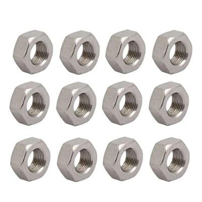 Imagen de 12 unidades M8 x 0,75 mm, no métrica, rosca fina 304, tuercas hexagonales de acero inoxidable