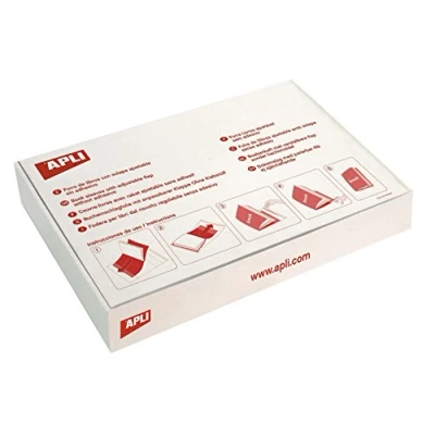 Imagen de APLI 12279 Forro de libros PVC con solapa ajustable. Formato caja 100 u. 130 µ tamaño 28 x 53 cm