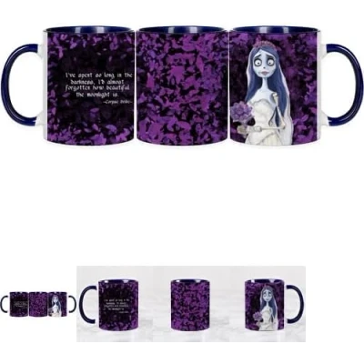Imagen de Taza de cerámica estampada con diseños Disney, literatura y películas 325 ml Interior a color. Ideal como regalo microondas lavavajillas (NOVIA CADÁVER)