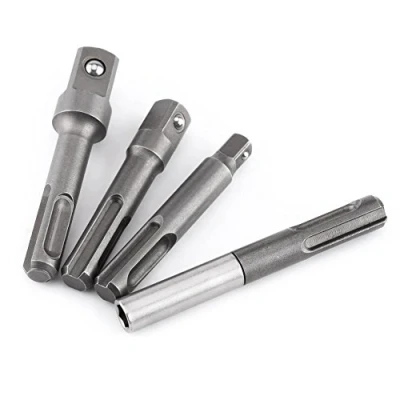 Imagen de SDS Plus 1/4&quot; Adaptador de Zócalo Hexagonal + 3/8&quot;1/2&quot; Conector Extensión Cuadrado Taladro Barra para Tornillos, Tuercas, Taladros y Controlador Mano
