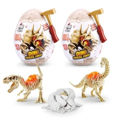 Imagen de Robo Alive Mini Dino Fossil Find (2 Pack, T Rex &amp; Brontosaurus)