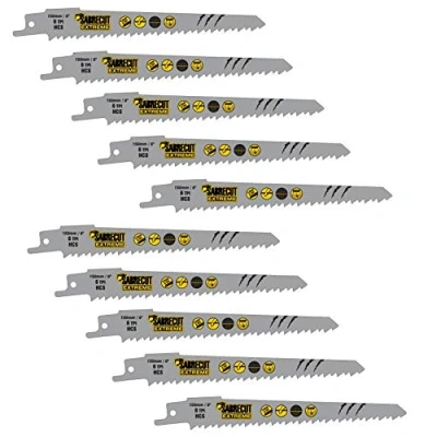 Imagen de 10 x SabreCut SCRS644D_10 150 mm 6 TPI S644D Hojas de sierra sable corte rápido madera Compatible con Bosch Dewalt Makita y muchos otros