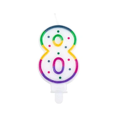 Imagen de Boland vela de cumpleaños número, 1 pieza, con candelabro, enchufe, pincho, minivela, para tartas, cumpleaños, infantiles, guardería, decoración, regalo