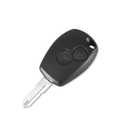 Imagen de PHONILLICO Carcasa para Dacia Duster Logan Logdy Sandero Plip llave mando a distancia 2 botones hoja con ranura modelo pila