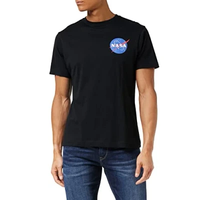 Imagen de Nasa Core Logo Camiseta, Negro (Black Blk), X Large para Hombre