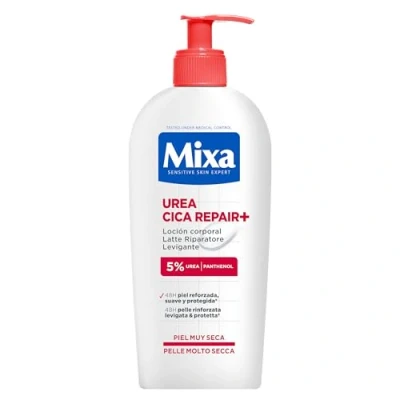 Imagen de Mixa Loción Corporal Urea Cica Repair+ para piel muy seca, 5% de con Pantenol, Alisa, reduce la rugosidad y calma,Apto Pieles Sensibles400ml