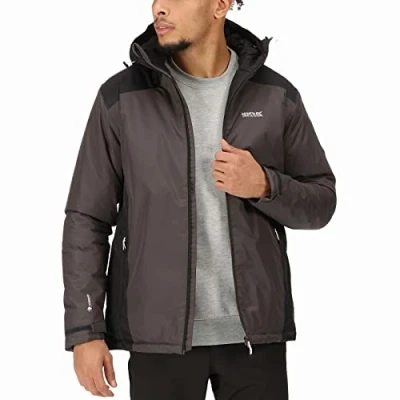 Imagen de Regatta Thornridge II Impermeable Thermoguard Aislamiento Warm Fleece Paneles Capucha oculta