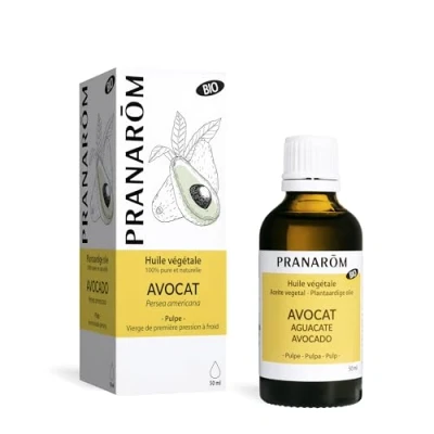 Imagen de PRANAROM Aguacate Aceite Vegetal 100% Bio Persea Americana Obtenido por Primera Presión en Frío y Tratamiento del Fruto Conviene a las Pieles Secas e Irritadas 50ml