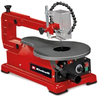Imagen de Einhell Sierra de marquetería TC SS 406 E (120 W, 50 mm altura corte, mesa inclinable 47, velocidad variable, dispositivo soplado, incl. 2 hojas sierra)