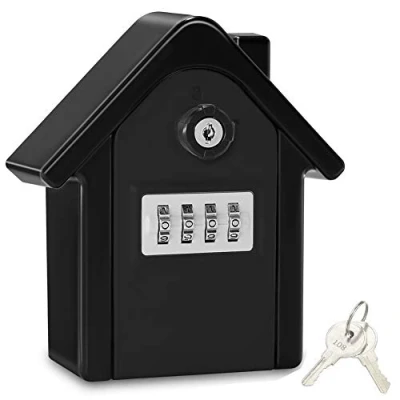 Imagen de Caja Seguridad Llaves Grande Combinacion Key Safe Box with 4 Dígitos Código, Almacenamiento Seguro para Guarda Pared Exterior, Casa, Garaje, Escuela