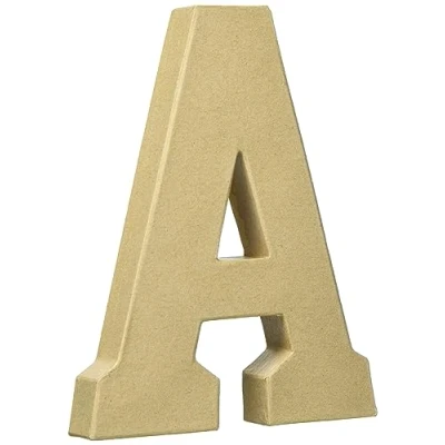 Imagen de Clairefontaine ES Décopatch AC852C Soporte de papel marrón maché 15,7 x 2,5 20 cm, Letra mayúscula A