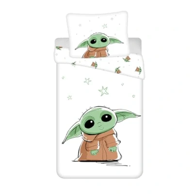 Imagen de Star Wars The Mandalorian Baby Yoda Funda de edredón (140 x 200 + 70 90 cm)