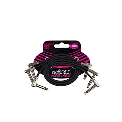 Imagen de Ernie Ball Cable de conexión plano para pedales, 0,3 m, 3 unidades