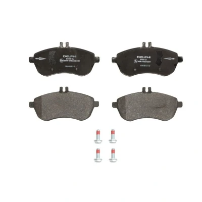 Imagen de DELPHI LP2028 Juego de pastillas freno preparado para indicador desgaste Chapa antichirridos con accesorios MERCEDES BENZ: Clase C Berlina
