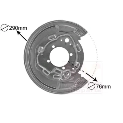 Imagen de VAN WEZEL 5307374 Chapa Protectora de Disco Freno Eje trasero, derecha