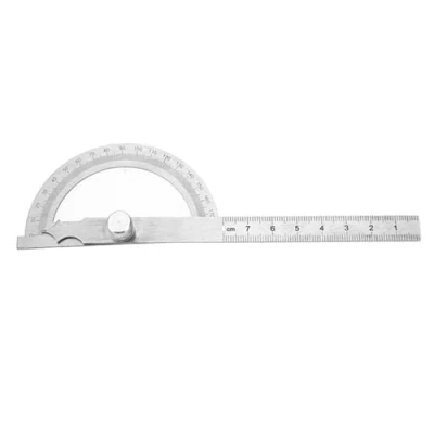 Imagen de Calibrador Del Buscador áNgulo GonióMetro Prolongador Acero Inoxidable de 0 180 Grados Con La Regla 15Cm(80 * 120mm)