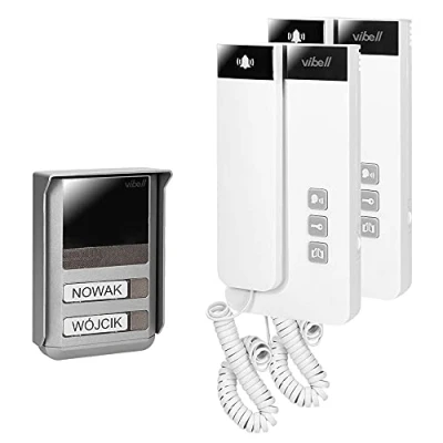 Imagen de Vibell SALEM MULTI Sistema de intercomunicación bifamiliar para Control volumen puerta y auricular magnético