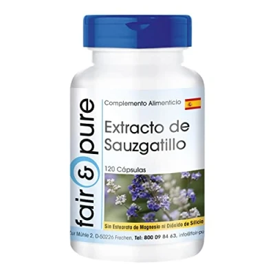 Imagen de Fair &amp; Pure® Extracto de Sauzgatillo con Zinc Vitex Agnus Castus Vegano Alta pureza 120 Cápsulas