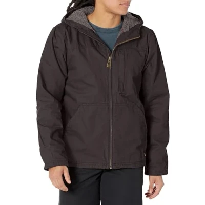 Imagen de Dickies Hombre, Chaqueta en tejido duck con capucha y forro sherpa, NEGRO ACLARADO, XL