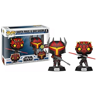Imagen de Funko POP Darth Maul &amp; GAR Saxon Glow Dark 2 Pack
