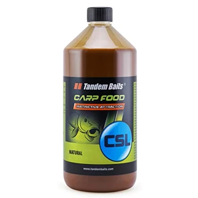 Imagen de Tandem Baits Carp Food CSL Natural, pesca de carpas sin esfuerzo, cebo para peces grandes, accesorios profesionales y pescadores aficionados, 1000 ml