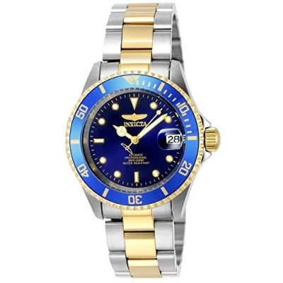 Imagen de Invicta Pro Diver reloj automático para hombre de acero inxidable, Bicolor / Azul, 40 mm