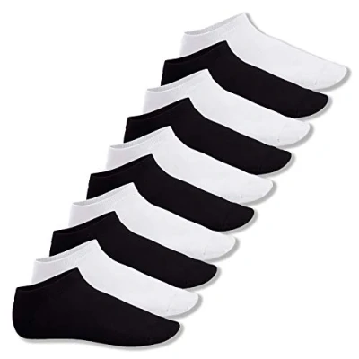 Imagen de Footstar SNEAK IT! 10 pares de calcetines tobilleros unisex 5x Negro + Blanco 43 46