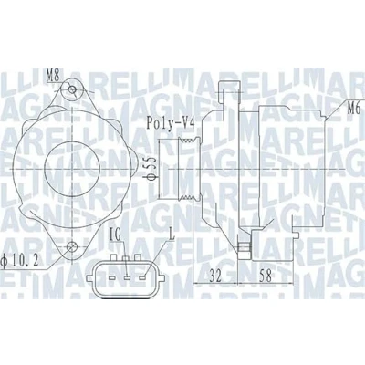 Imagen de RIVOLV RIV600520 Alternador 12V 75A SUZUKI: SWIFT 3, Wagon R+ II Hatchback