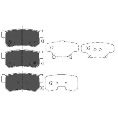 Imagen de KAVO PARTS KBP 7501 Juego de pastillas freno con avisador acústico desgaste SSANGYONG: Kyron, Rexton / 2, Musso SUV