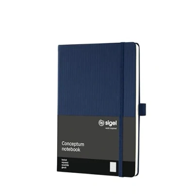 Imagen de SIGEL CO656 Cuaderno premium cuadriculado, A5, tapa dura, azul Conceptum