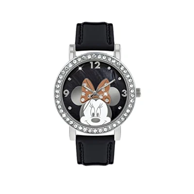 Imagen de Minnie Mouse MN1148 Reloj Analógico Cuarzo para Mujer, correa en PU, blanco