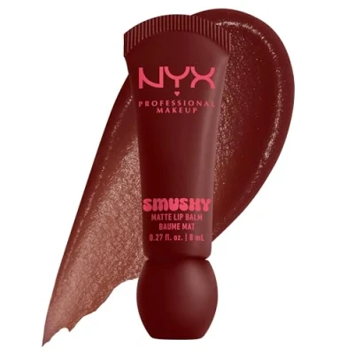 Imagen de NYX Professional Makeup, Smushy Matte Lip Balm con Aplicador Suave, Bálsamo Labial Mate Acabado Difuso, Ceramidas de Azúcar y Polvo Arroz Mochi, Fórmula Vegana, Smudge Fudge