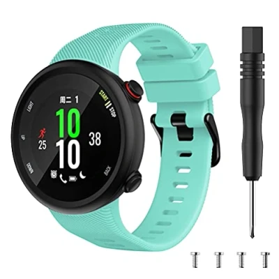 Imagen de Chainfo Bandas de Repuesto compatible con Garmin Forerunner 45 / Swim 2, Reloj Correa Silicona Suave Correas Pulseras Deportiva Pulsera NO220902 (Teal)