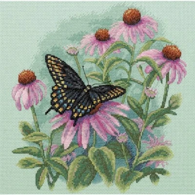 Imagen de Dimensions Butterfly and Daisies Mariposa, Algodón, Varios, Mittel