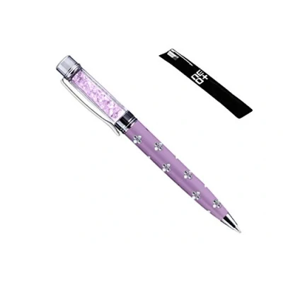Imagen de Bolígrafo decorado con cristales de Swarovski Dos recargas tinta incluidas, color morado