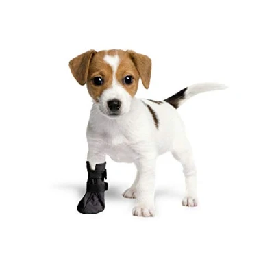 Imagen de Grande Finale Calcetines de protección y recuperación, Transpirables para Perro, Gato 100% Softshell Chirurgical Fundas contra Lesiones 1(XS) 4 cm (1,6&quot;) H 7 cm, Color Negro