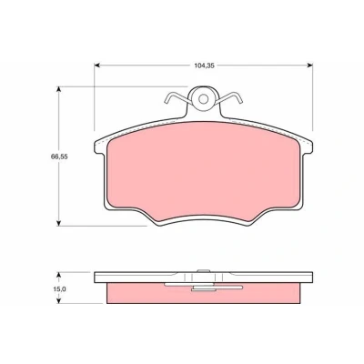 Imagen de TRW GDB403 Juego de pastillas freno no preparado para indicador desgaste con tornillos pinza accesorios AUDI: 80 B3, B2