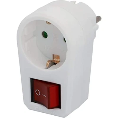 Imagen de Unitec Entre Enchufe con Interruptor 1 Pieza, Color Blanco, 47490L