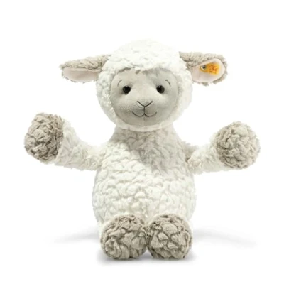Imagen de Steiff Peluche de Cordero Lita con Ojos plástico, para niños y niñas, 45 cm, Color Blanco, 067099