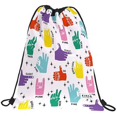 Imagen de Grafoplás Elena Corredoira, Hands, Bolsa Escolar Unisex Niños, Multicolor, 36x47cm