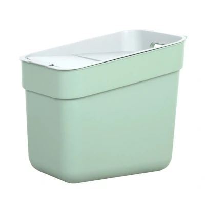 Imagen de CURVER Cubo de basura y reciclaje Ready To Collect 20L, Con soporte para pared o puerta, Ideal Cocina cuarto baño, 100% reciclado, Color verde
