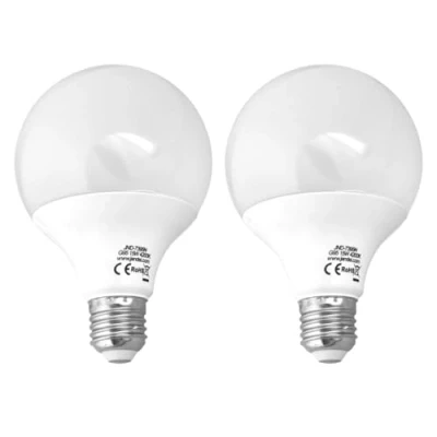 Imagen de Jandei 2 x Bombilla LED Globo, G95 Rosca E27, 15W (equivalente a 100W) Perfectas para Salón, Oficina, Cocina, Pasillo. (Blanco neuto 4200K)