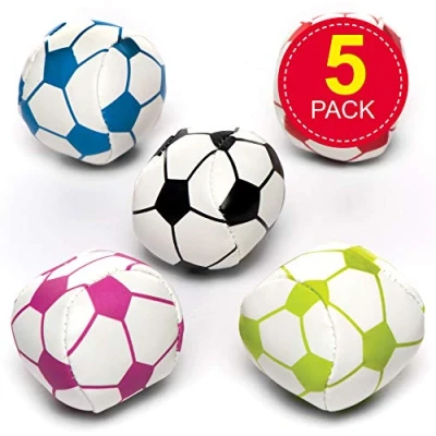 Imagen de Baker Ross Minibalones de fútbol blandos para niños Perfectos bolsas sorpresa fiestas infantiles (pack 5)