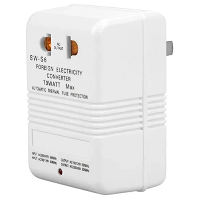 Imagen de Adaptador Convertidor de Voltaje 70W 110V/120V a 220V/240V, Viaje universal Transformador Enchufe (enchufe estándar CN）