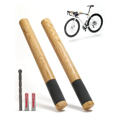 Imagen de Borgen Soporte Bicicletas Pared de para Carretera Madera Roble Noble MTB, y Ciudad