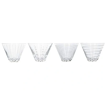 Imagen de Mikasa Copas de cóctel para brindis, 290 ml, juego 4 unidades, Cristal transparente, Plateado, 400 Set of